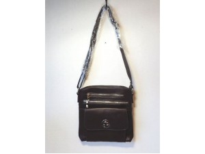 Pocketbook / Purse #34 Messenger Bag Leatherette Design Brown